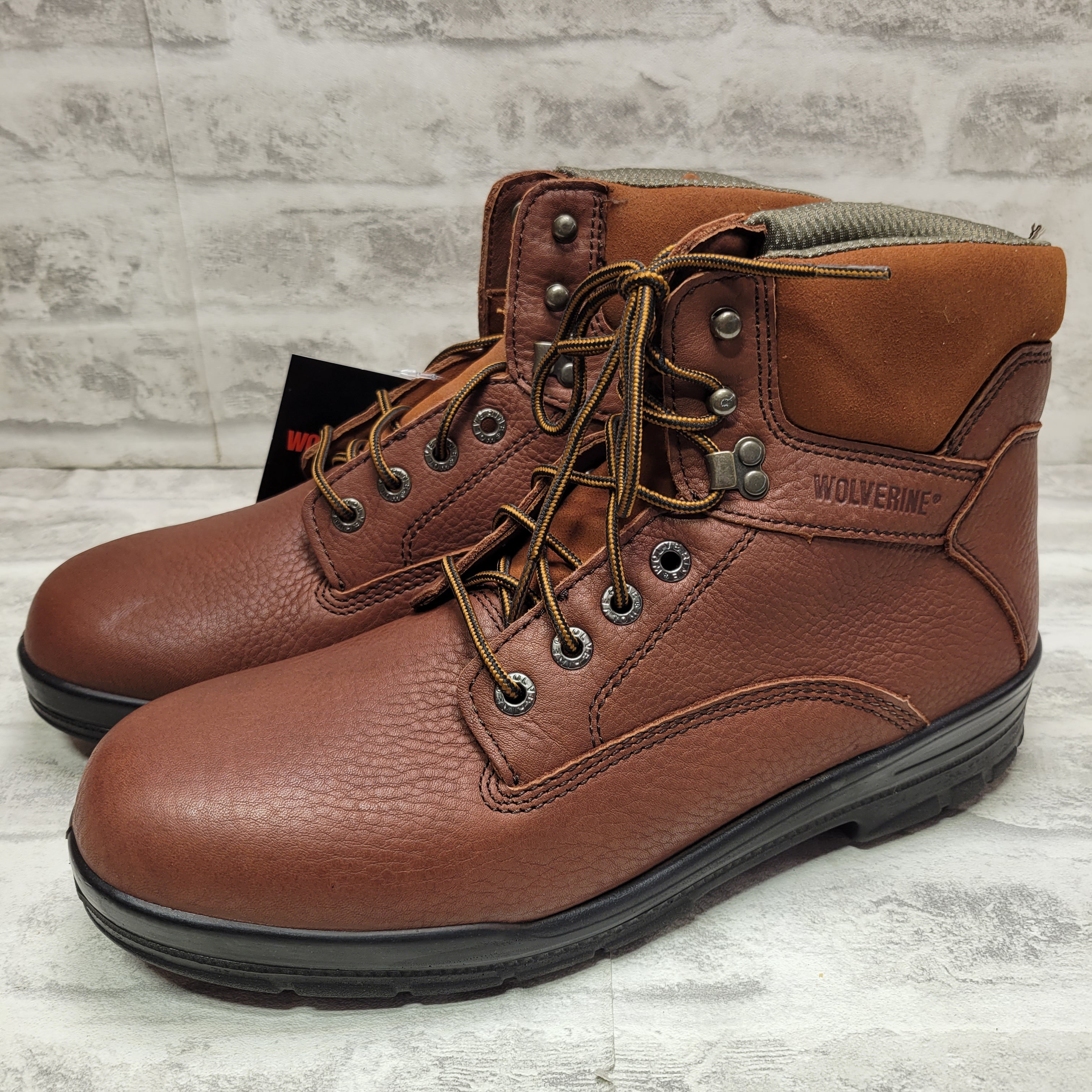 Wolverine Men's Durashock SR Work Boots - Soft Toe - Brown Size 12(M) (7772600565998)